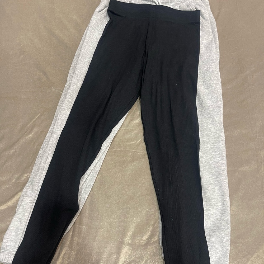 Primark Kids Two-Tone Black and Gray Leggings